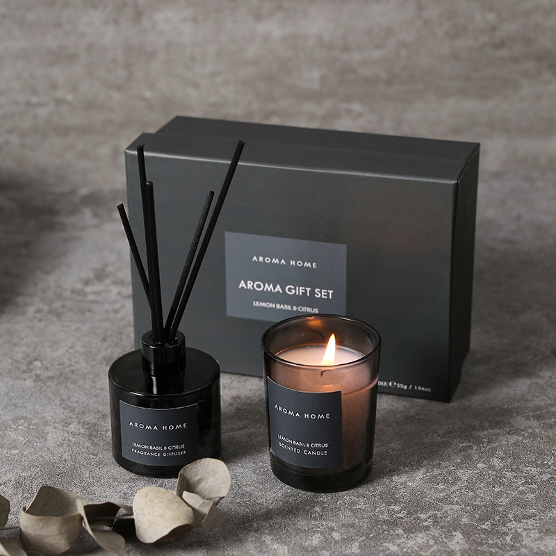 Candle Containers - 2Pcs Gift Box Set Aromatherapy Essential