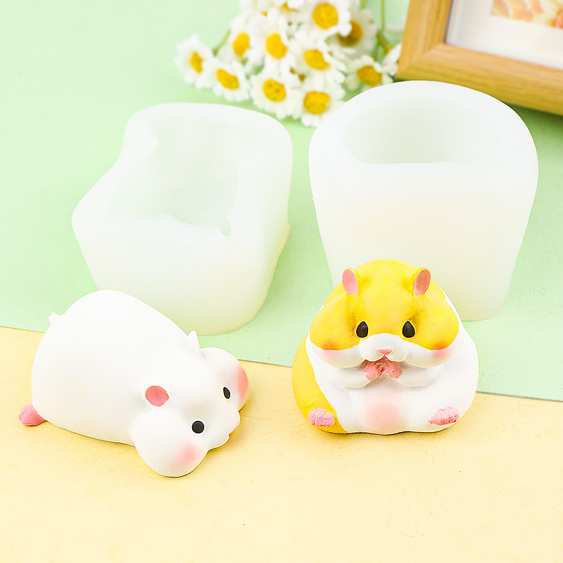 Candle Molds - DIY Cute Hamster Mold Chocolate Pudding