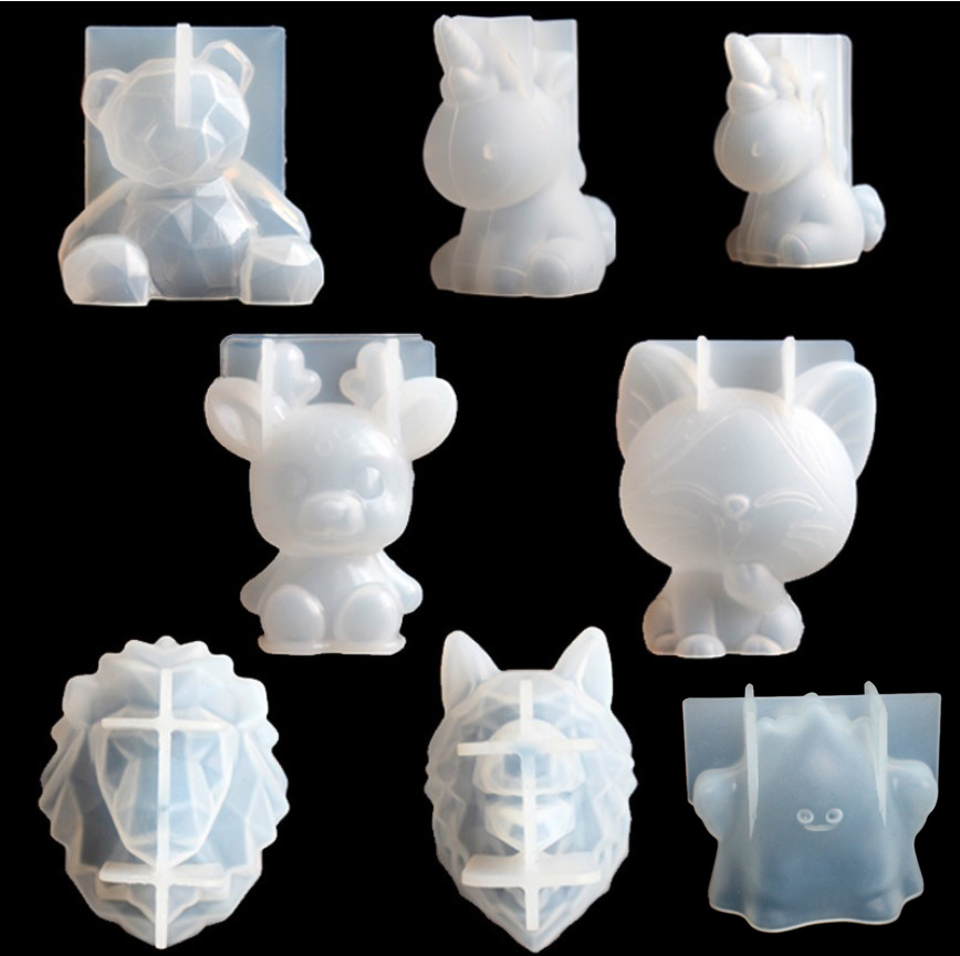 Candle Molds - Transparent Unicorn Silicone Epoxy Resin Molds