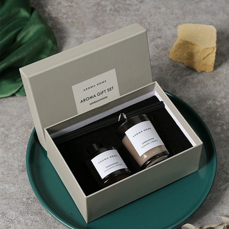 2Pcs Gift Box Set Aromatherapy - Candle Containers 评论和价格