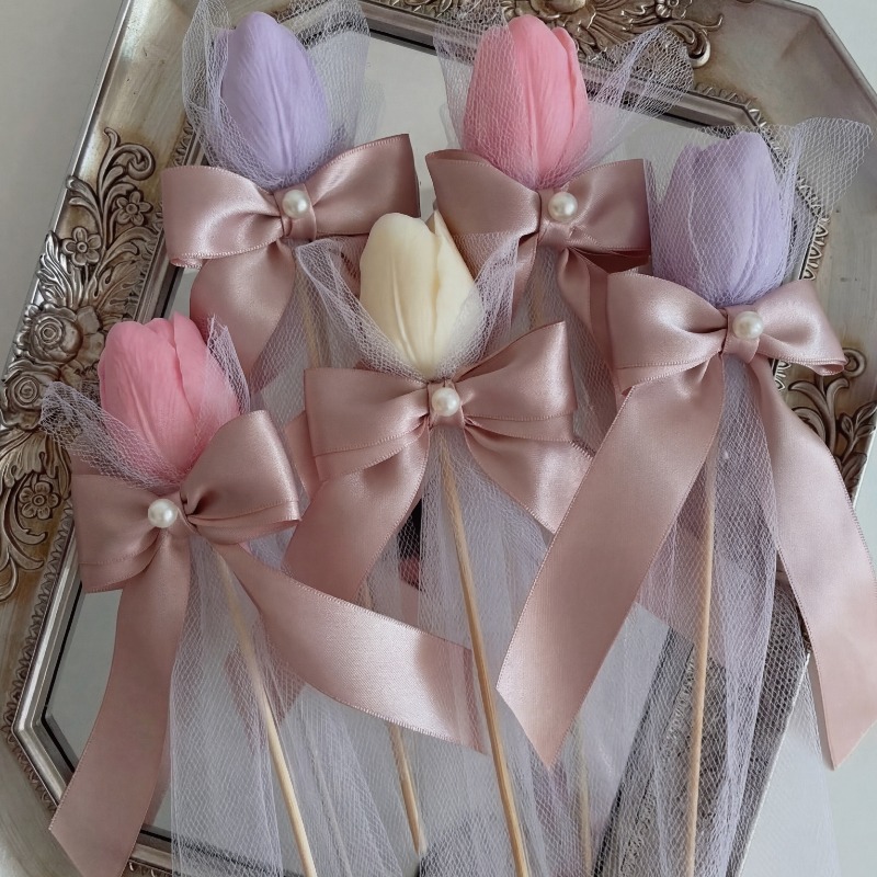 5pcs Tulip Scented Candle on B - Silk Candle 评论和价格
