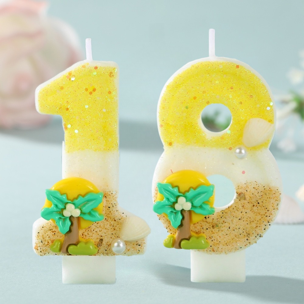 New Number Cake Candle Coconut - Paraffin Wax 评论和价格