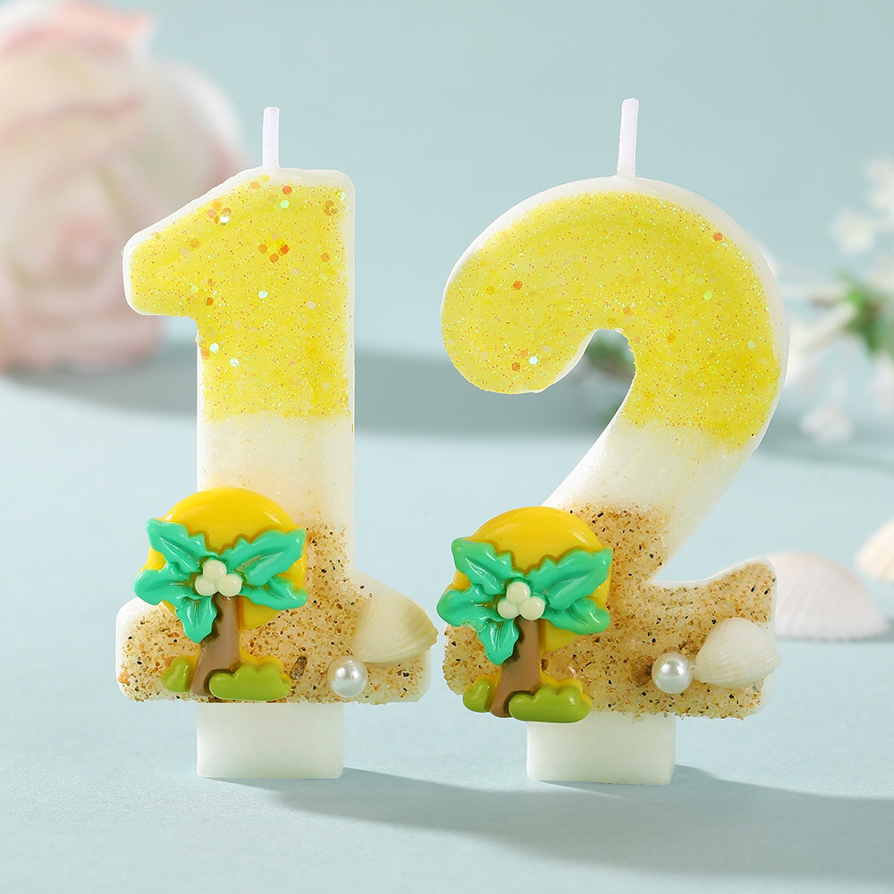 New Number Cake Candle Coconut - Paraffin Wax 评论和价格