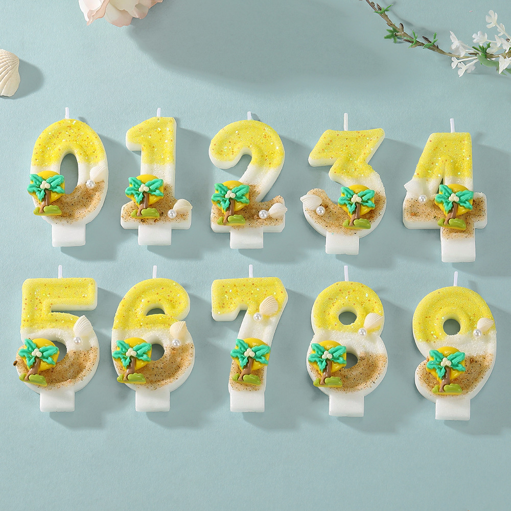 New Number Cake Candle Coconut - Paraffin Wax 评论和价格