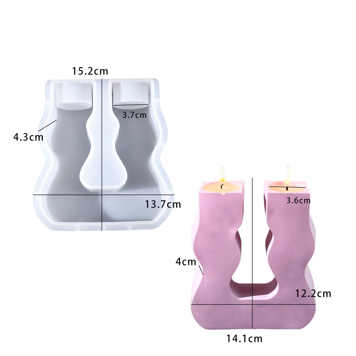 DIY epoxy resin mold U-shaped  - Candle Molds 评论和价格