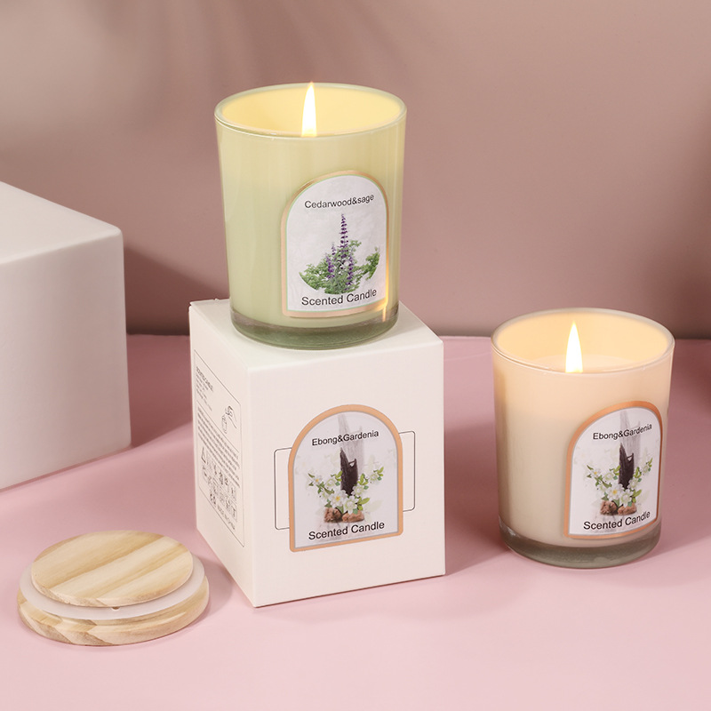 Wood cover colored glass scent - Candle Fragrance 评论和价格