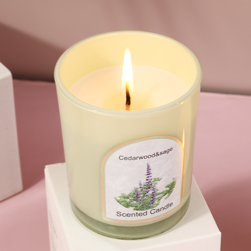 Wood cover colored glass scent - Candle Fragrance 评论和价格