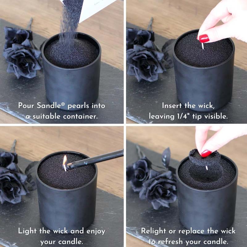 Black Candle Sand with Wick, 2 - Candle Wick 评论和价格